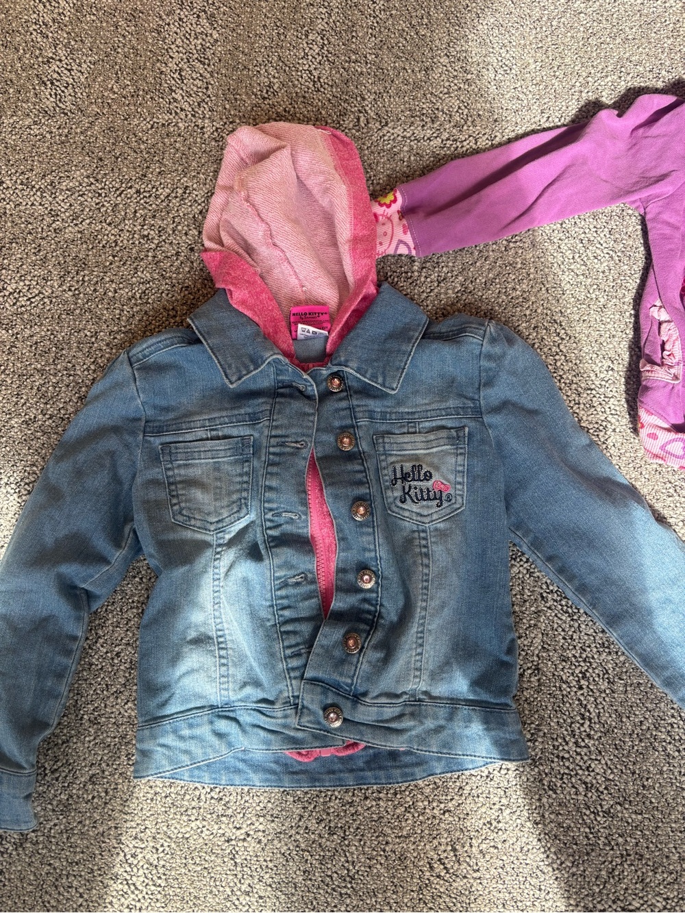 Hello Kitty Jean Jacket and Zip Up Hoodie